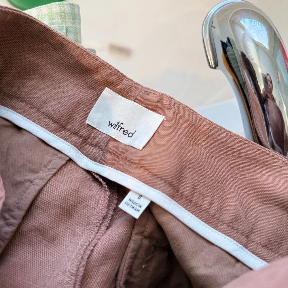 Aritzia Wilfred Jallade Linen Pant - Brown (8)